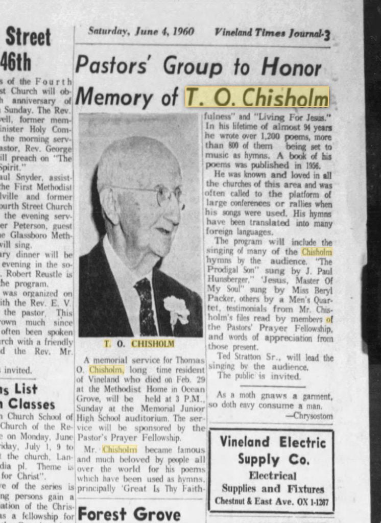 T.O. Chisholm Memorial