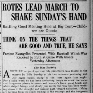 Billy Sunday Crusade