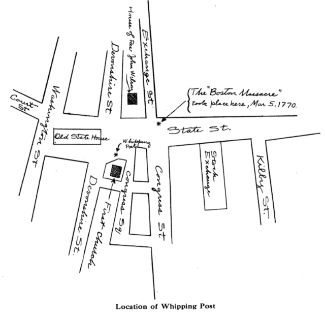 Obadiah Holmes Whipping Post Map