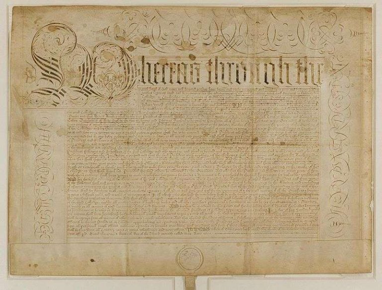 Harvard Charter of 1650 768x583