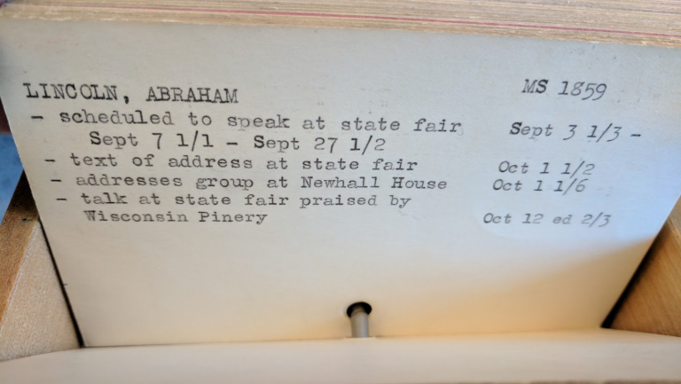 Lincoln Speech Info at Public Library 768x433