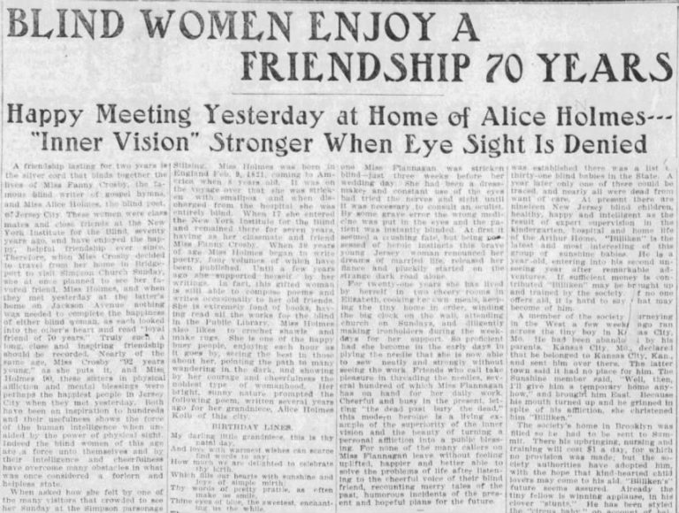 Crosby and Holmes Friendship Clipping 768x580