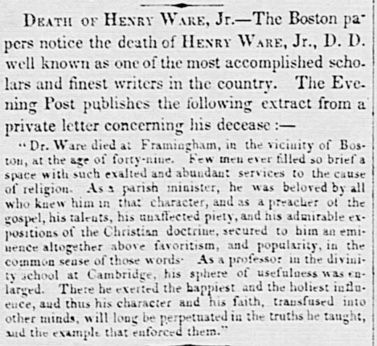 Henry Ware Obituary 768x704