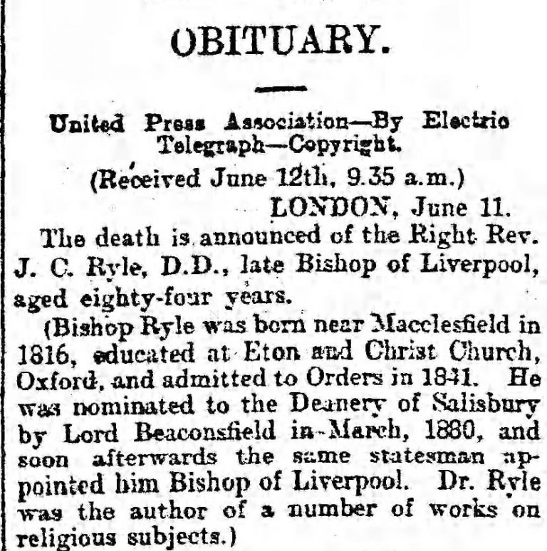 J. C. Ryle Obituary 768x774