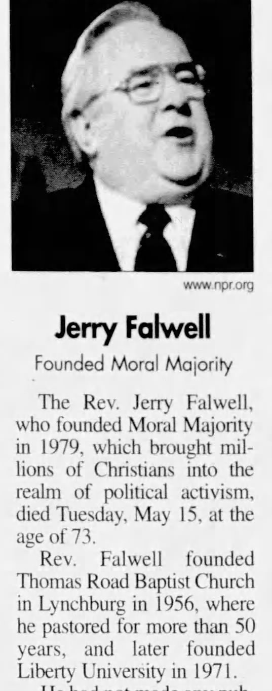 Jerry Falwell Obituary