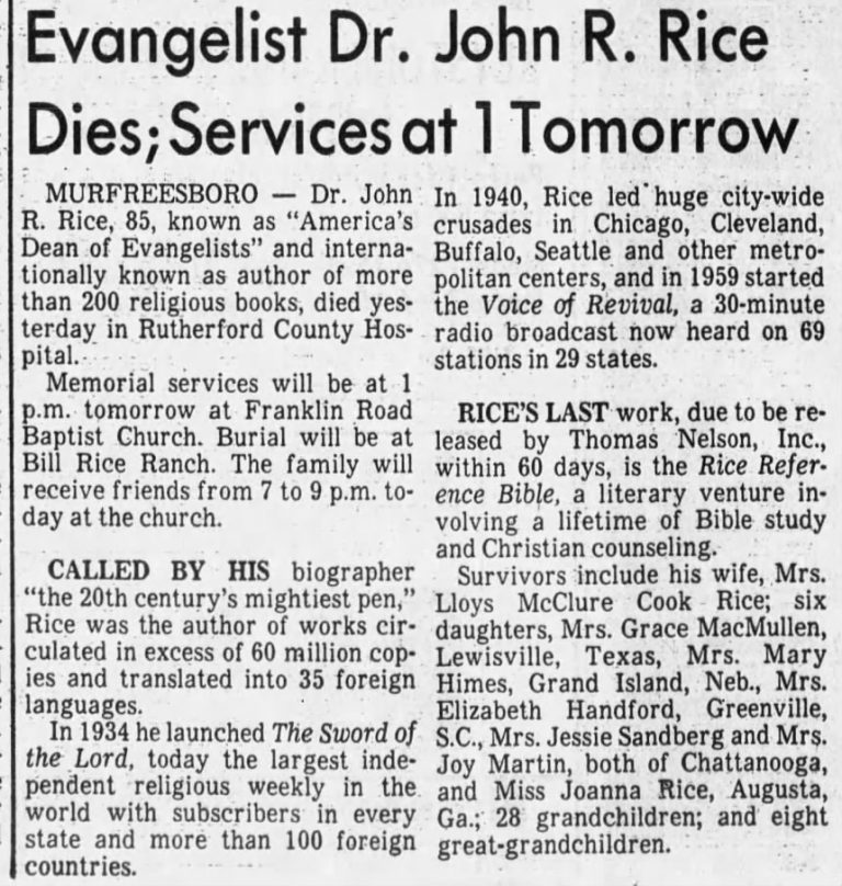 John R Rice Obituary 768x808