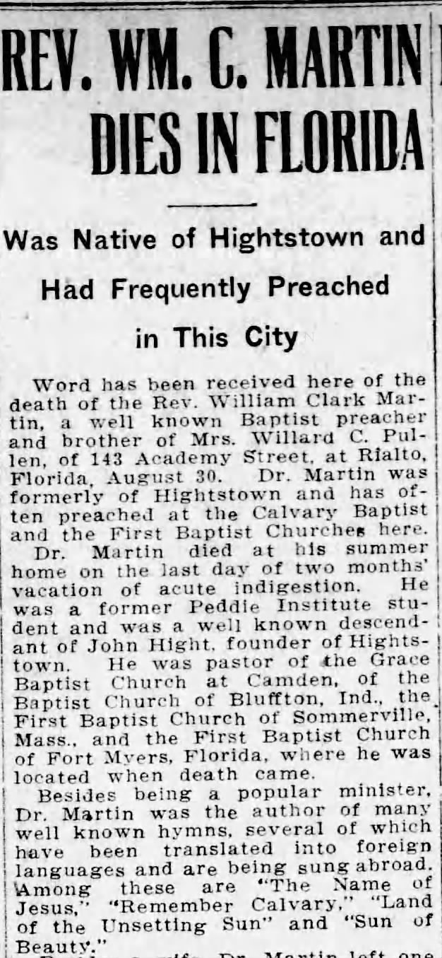 William Martin Obiuaryt