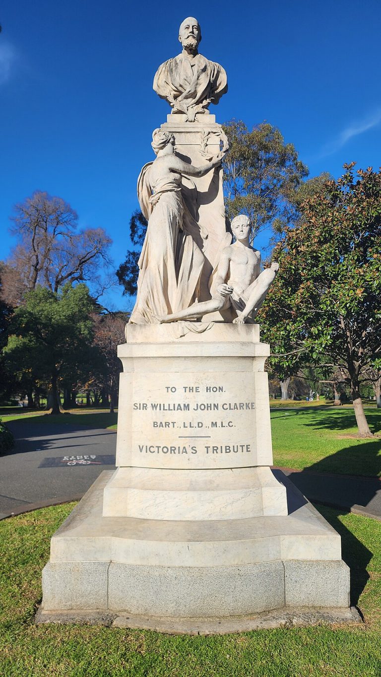 William John Clarke statue Treasury Gardens 768x1364